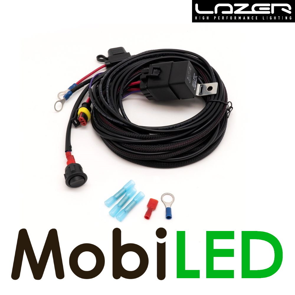 LAZER Kabelset 1 lamp laag vermogen (12V) LAZER Kabelset 1 lamp laag vermogen (12V)