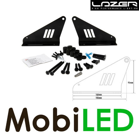 LAZER LED bar roof mounting set without roof rail 95mm
