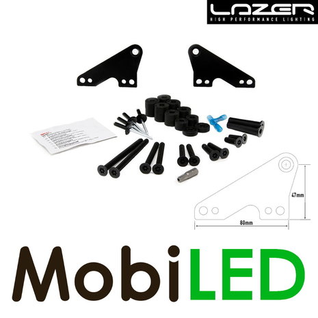 LAZER Kit pour montage sur toit bar LED, avec rails de toit 47 mm LAZER Kit pour montage sur toit bar LED, avec rails de toit 47 mm