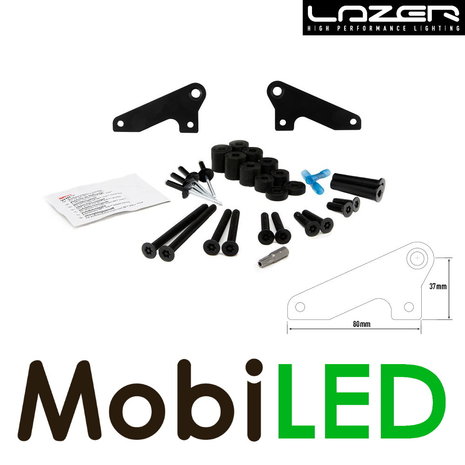 LAZER LED bar dakmontageset met dakrails 37mm