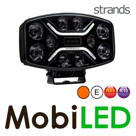 Strands Strands Dark Knight Insane met amber/wit positielicht en flitser 9 inch E-keur Strands Strands Dark Knight Insane met amber/wit positielicht en flitser 9 inch E-keur