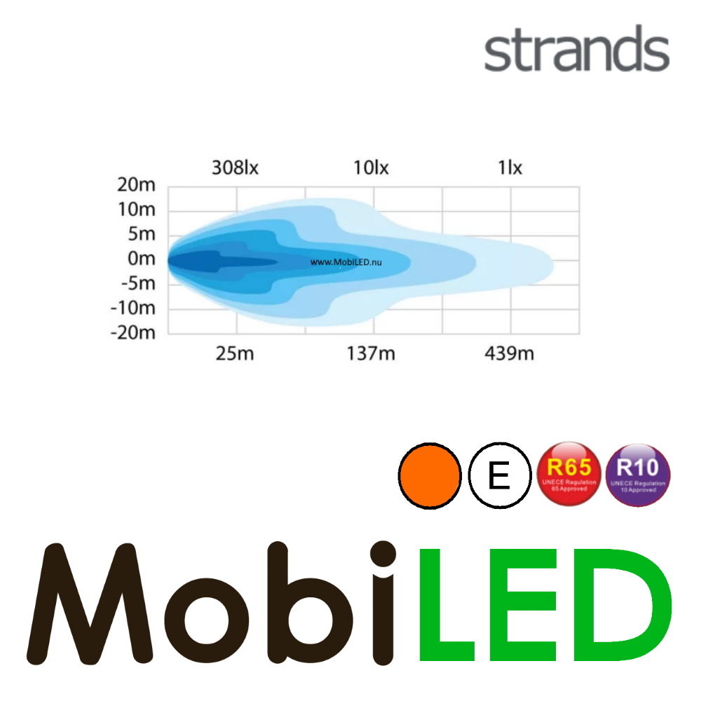 Strands Strands Dark Knight Insane met amber/wit positielicht en flitser 9 inch E-keur Strands Strands Dark Knight Insane met amber/wit positielicht en flitser 9 inch E-keur