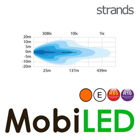 Strands Strands Dark Knight Insane met amber/wit positielicht en flitser 9 inch E-keur Strands Strands Dark Knight Insane met amber/wit positielicht en flitser 9 inch E-keur