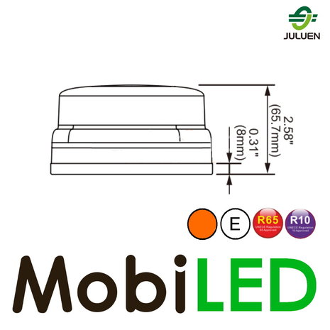 Juluen Juluen B22 Amber/Clear Beacon / flash lamp fixed mounting E-mark