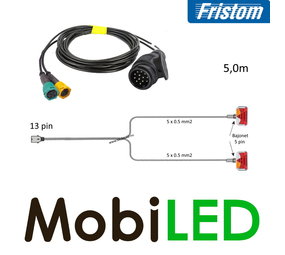 Fristom 13 polig kabelboom 5m 5-pin bajonet Fristom 13 polig kabelboom 5m 5-pin bajonet