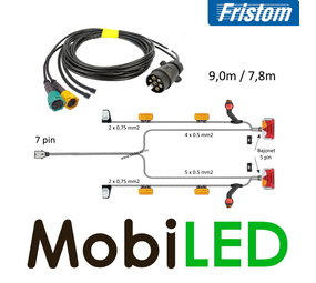 Fristom 7 polig kabelboom 9m / 7,8m 5 pin bajonet Fristom 7 polig kabelboom 9m / 7,8m 5 pin bajonet