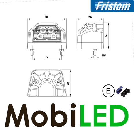 Fristom Éclairage de plaque d’immatriculation Rouge E-mark connecteur 0,75mm² Fristom Éclairage de plaque d’immatriculation Rouge E-mark connecteur 0,75mm²