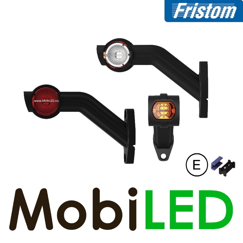 Fristom Lampe pendentive modèle oblique Gauche 0,75mm2 connecteur E-mark rouge/ambre/blanc 12-24 volts