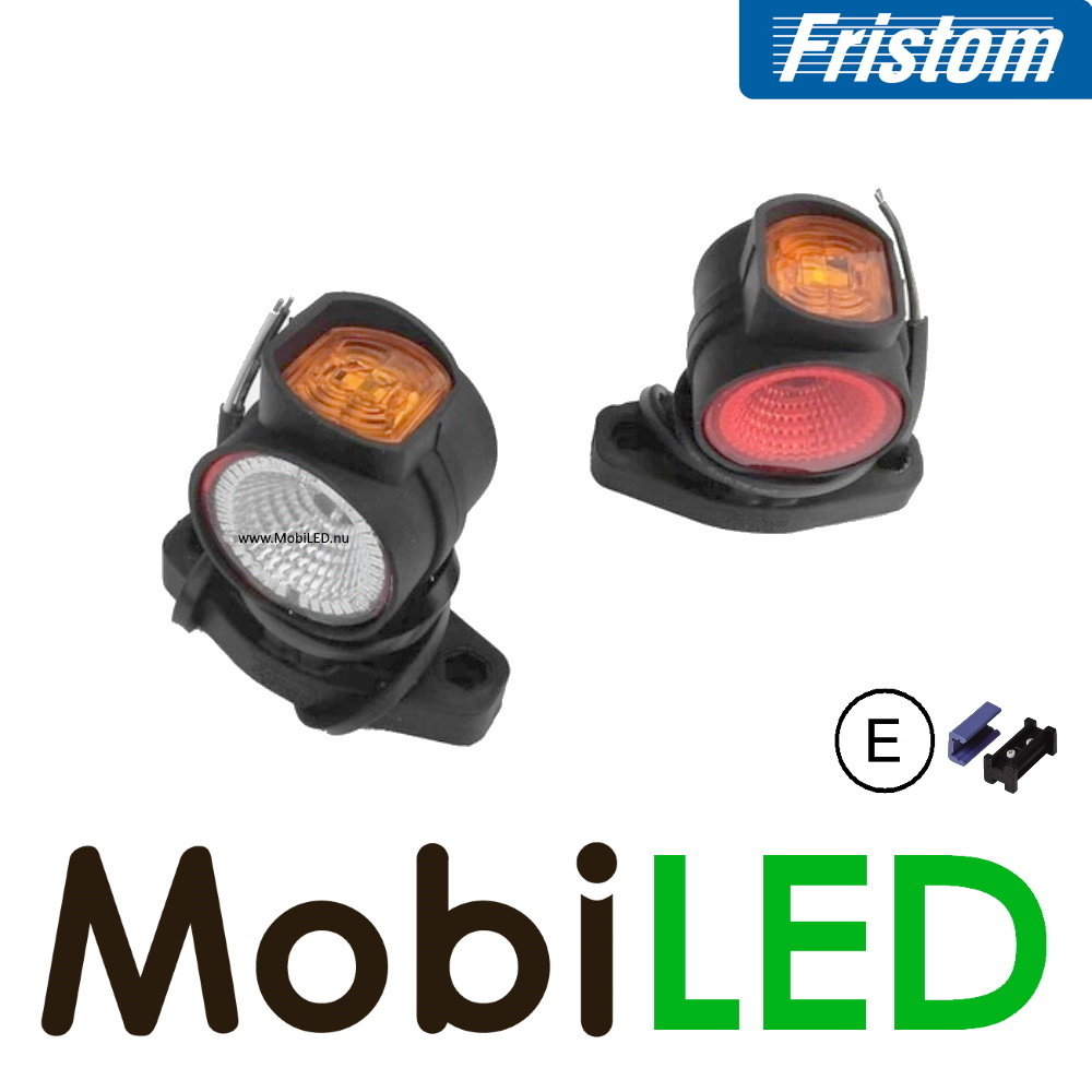 Fristom Pendant lamp Left short 0,75mm2 connector E-mark red/amber/white 12-24 volts