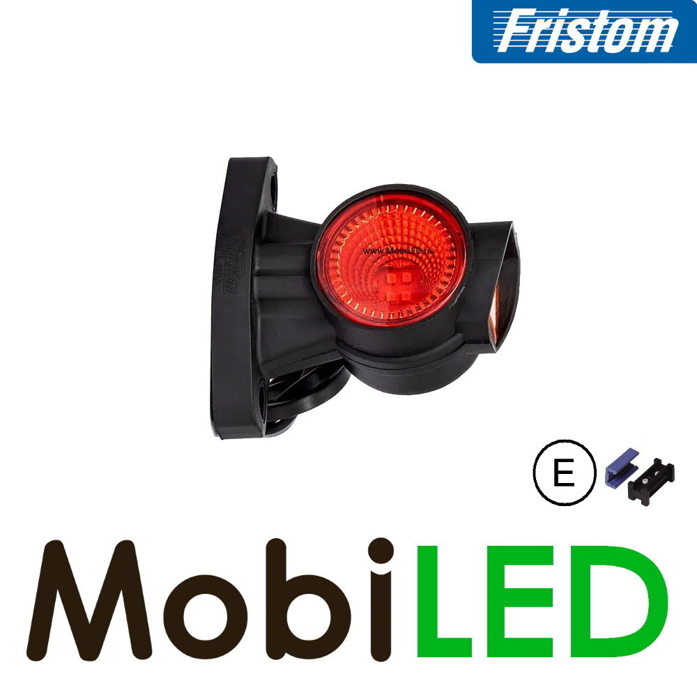 Fristom Lampe pendentive Droite court 0,75mm2 connecteur E-mark rouge/ambre/blanc 12-24 volts