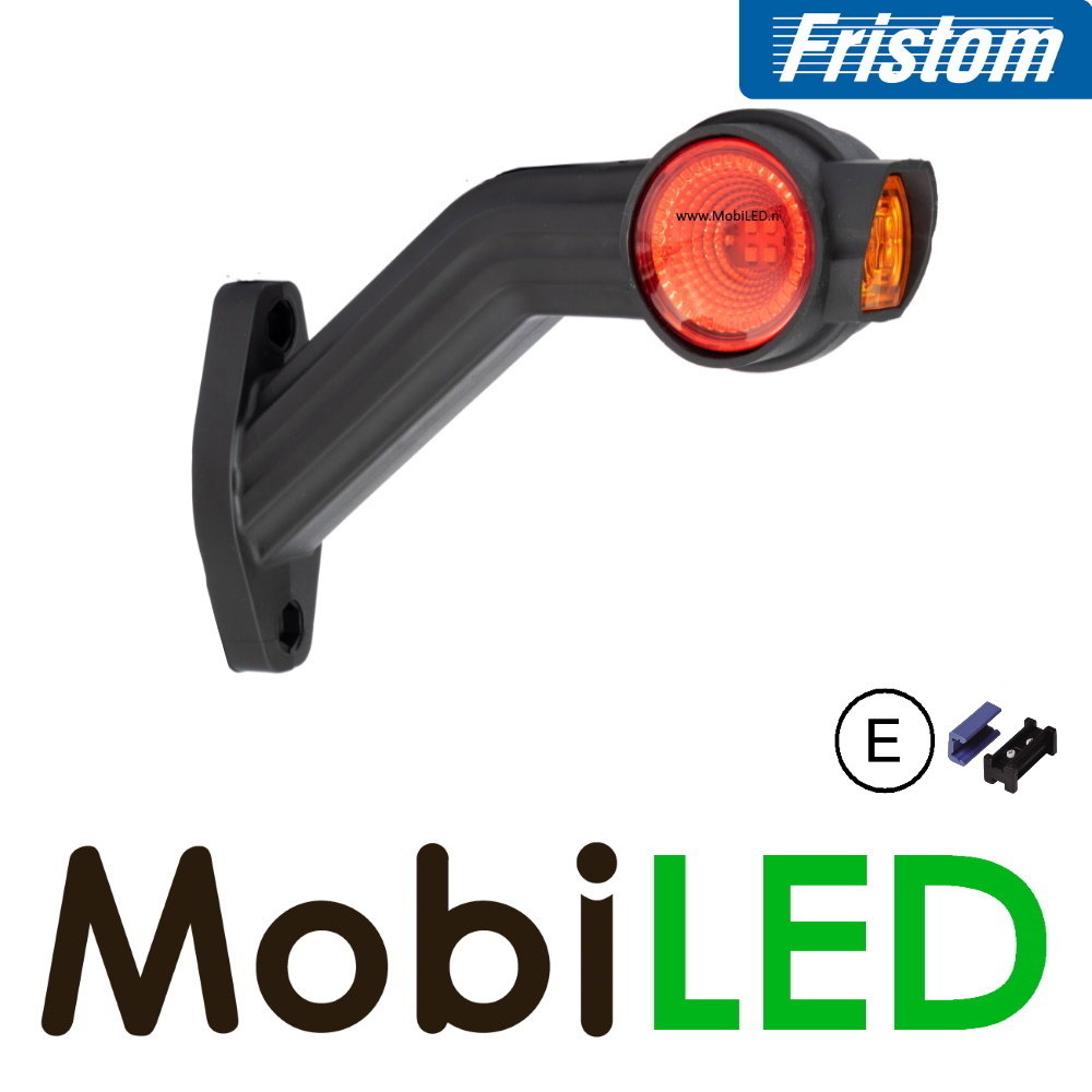 Fristom Lampe pendentive modèle oblique Droite 0,75mm2 connecteur E-mark rouge/ambre/blanc 12-24 volts