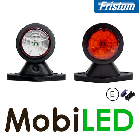 Fristom Set pendellampen kort E-keur rood/wit 12-24 volt 0,75mm2 connector