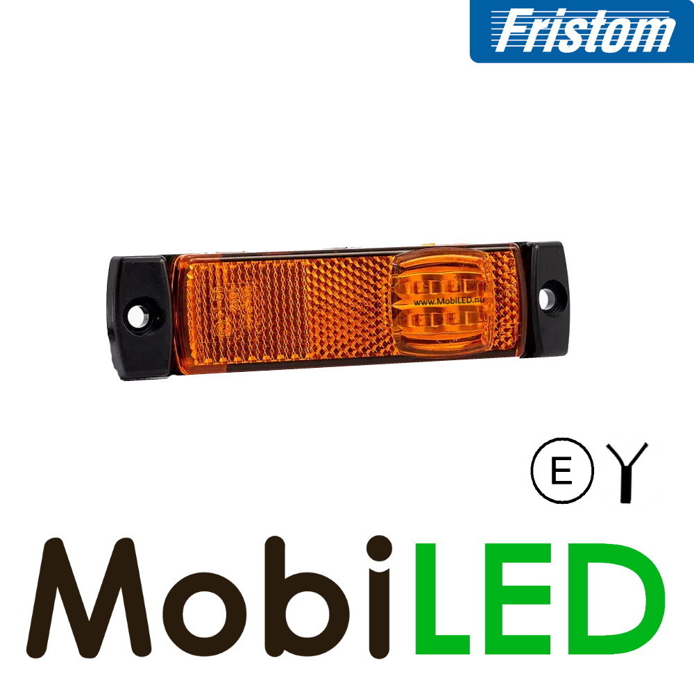 Fristom Fristom Side marking amber elongated side with reflector E-mark Fristom Fristom Side marking amber elongated side with reflector E-mark