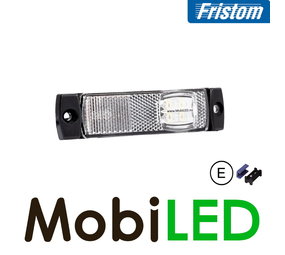 Fristom Zijmarkering langwerpig wit zijkant 0,75mm² connector Fristom Zijmarkering langwerpig wit zijkant 0,75mm² connector