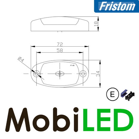 Fristom Fristom  zijmarkering wit 0,75mm² connector Fristom Fristom  zijmarkering wit 0,75mm² connector