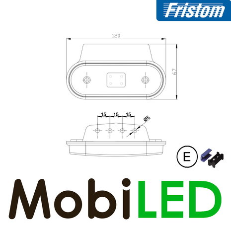 Fristom Fristom  zijmarkering amber 0,75mm² connector Fristom Fristom  zijmarkering amber 0,75mm² connector