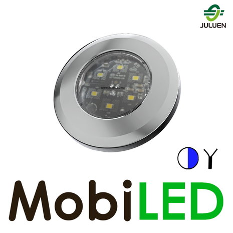 Lumière intérieur bleu / blanc rond 12-24 volts