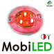 Interieurverlichting rood / wit rond Interieurverlichting rood / wit rond