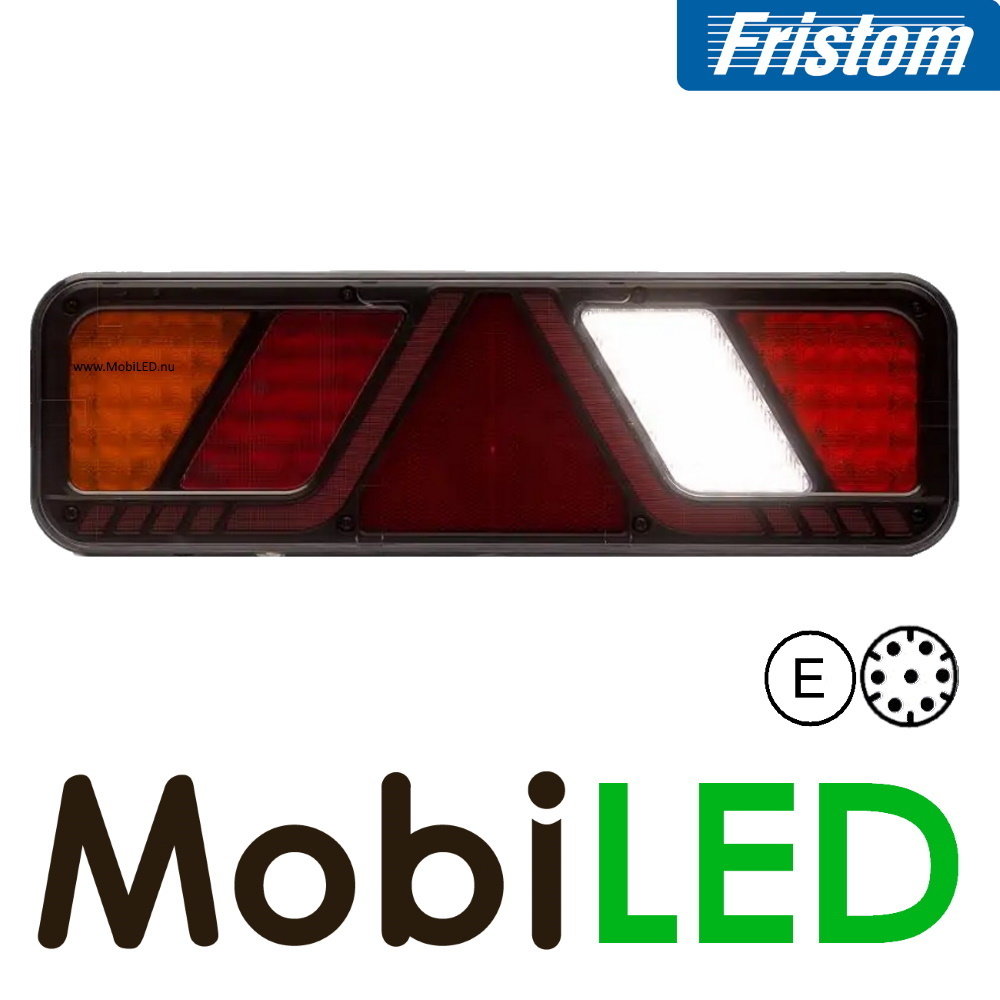 Fristom Feu arrière 5 fonctions réflecteur marquage latéral gauche 24V E-marque AMP Fristom Feu arrière 5 fonctions réflecteur marquage latéral gauche 24V E-marque AMP