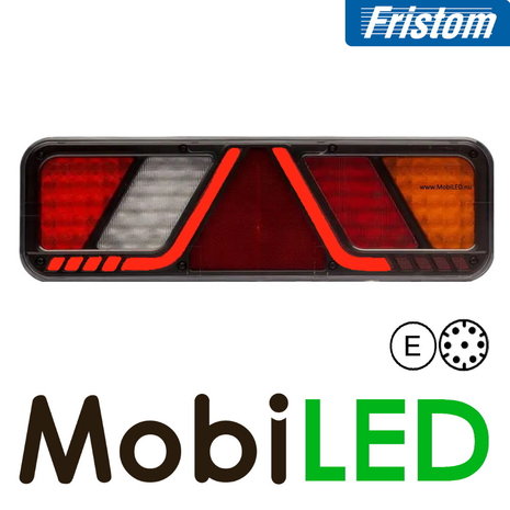 Fristom Fristom Achterlicht 5 functies reflector zijmarkering rechts 24V E-keur AMP Fristom Fristom Achterlicht 5 functies reflector zijmarkering rechts 24V E-keur AMP