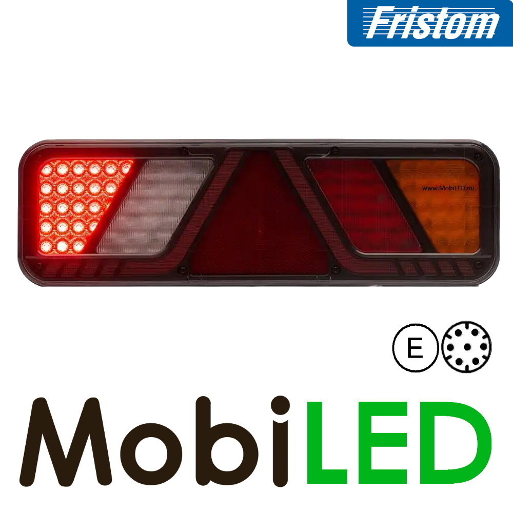 Fristom Fristom Achterlicht 5 functies reflector zijmarkering rechts 24V E-keur AMP Fristom Fristom Achterlicht 5 functies reflector zijmarkering rechts 24V E-keur AMP