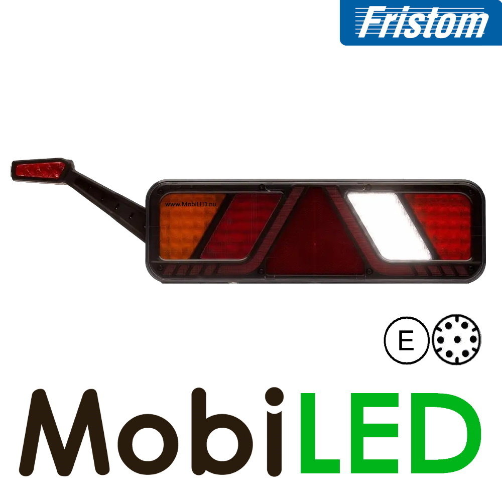 Fristom Achterlicht 5 functies reflector breedte markering links 24V E-keur AMP Fristom Achterlicht 5 functies reflector breedte markering links 24V E-keur AMP