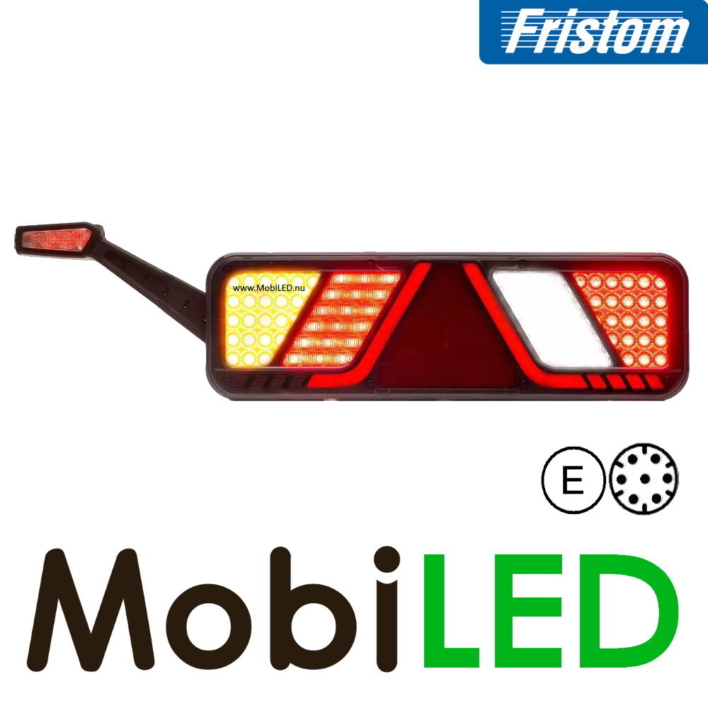 Fristom Achterlicht 5 functies reflector breedte markering links 24V E-keur AMP Fristom Achterlicht 5 functies reflector breedte markering links 24V E-keur AMP