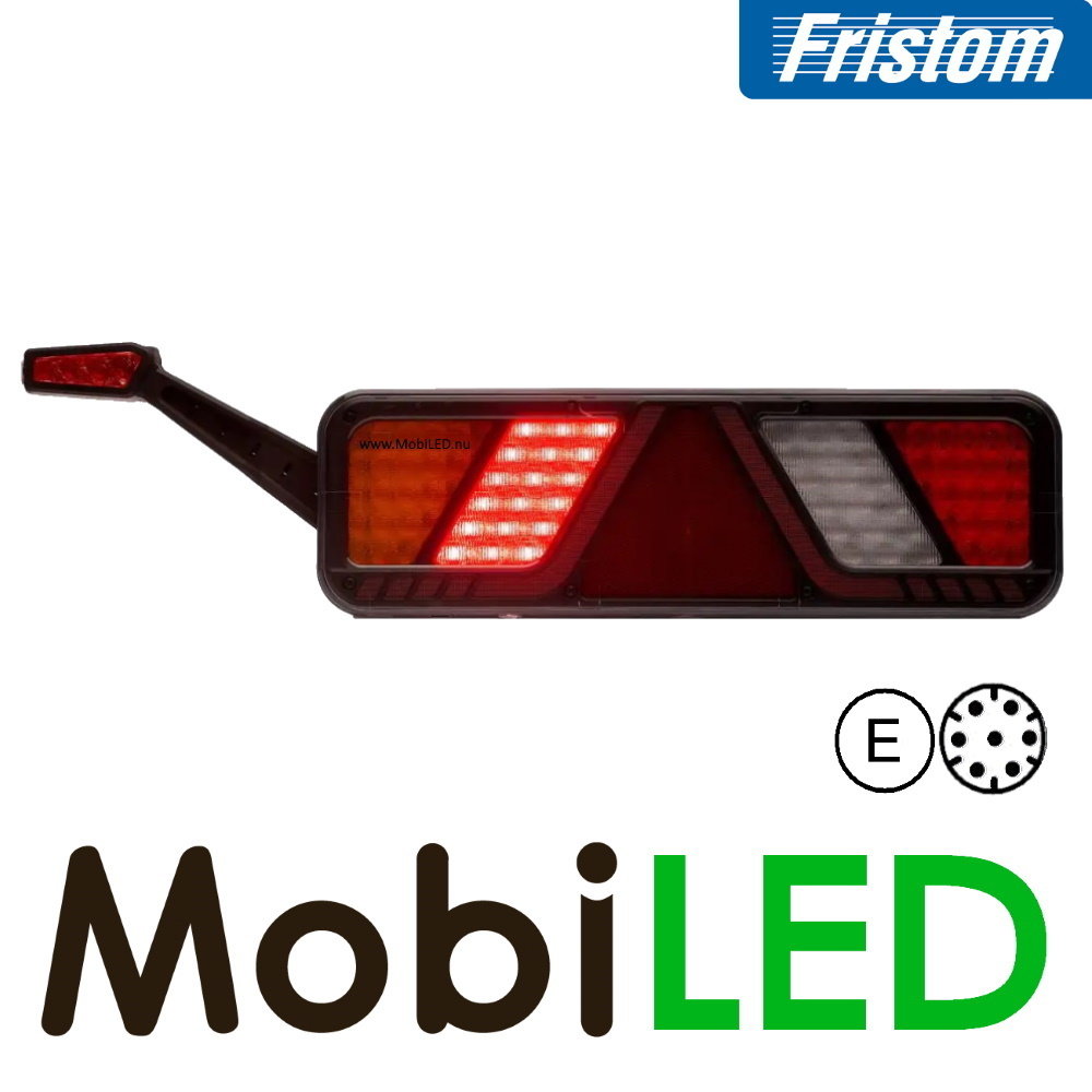Fristom Achterlicht 5 functies reflector breedte markering links 24V E-keur AMP Fristom Achterlicht 5 functies reflector breedte markering links 24V E-keur AMP