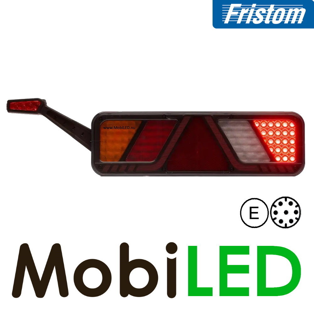 Fristom Achterlicht 5 functies reflector breedte markering links 24V E-keur AMP Fristom Achterlicht 5 functies reflector breedte markering links 24V E-keur AMP