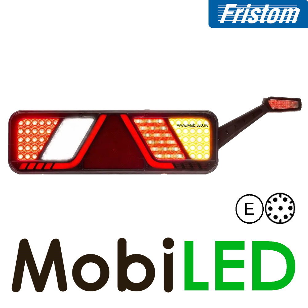 Fristom Fristom Rear light 5 functions reflector width marking right 24V E-mark AMP Fristom Fristom Rear light 5 functions reflector width marking right 24V E-mark AMP