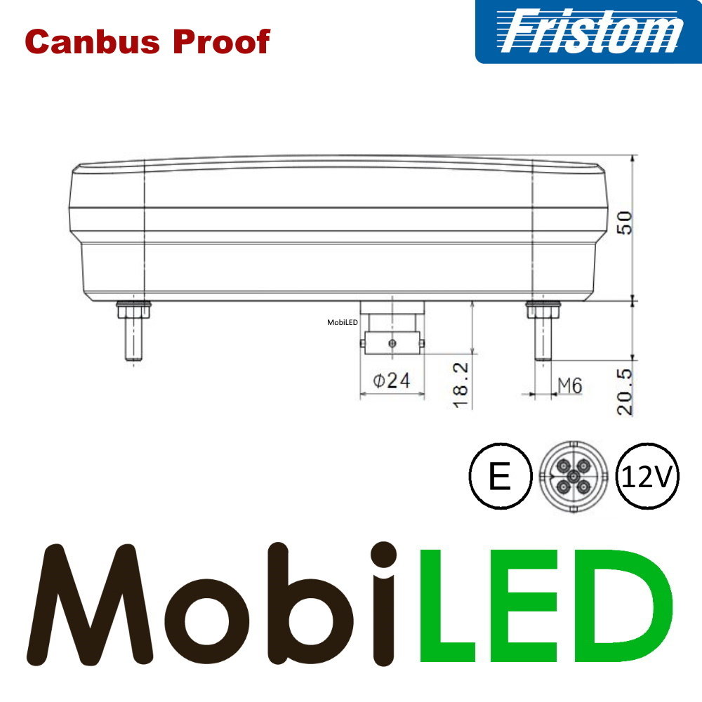 Fristom Fristom FT-270 12V Achterlicht 4 functies Bajonet Canbus proof rechts E-keur Fristom Fristom FT-270 12V Achterlicht 4 functies Bajonet Canbus proof rechts E-keur