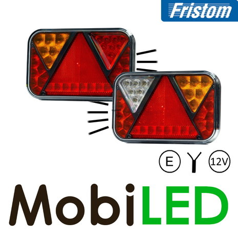 Fristom Fristom Set FT-270 12V Feux arrières 5 fonctions + éclairage plaque Câble E-Mark