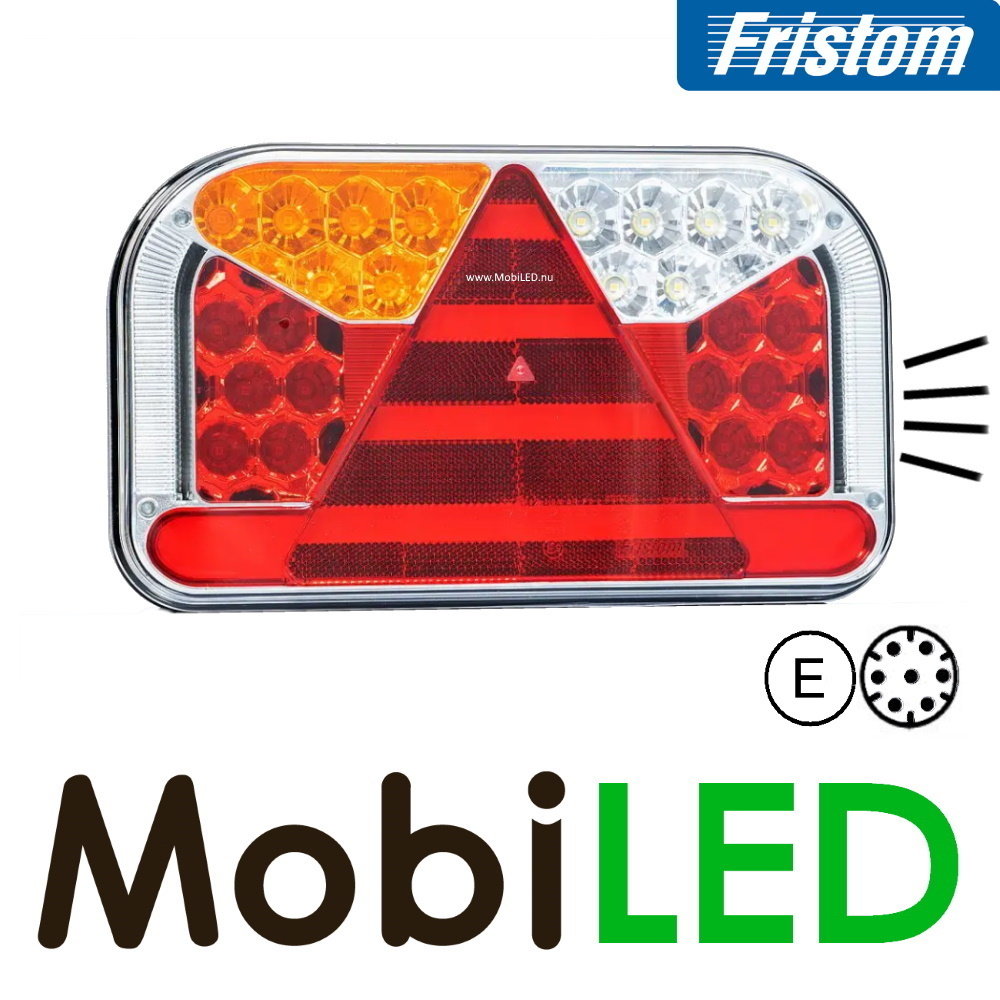Fristom Set FT-170 5 functions license plate light side 7pins AMP