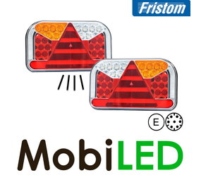 Fristom Set FT-170 12V Achterlichten 5 functies kenteken onder AMP Fristom Set FT-170 12V Achterlichten 5 functies kenteken onder AMP