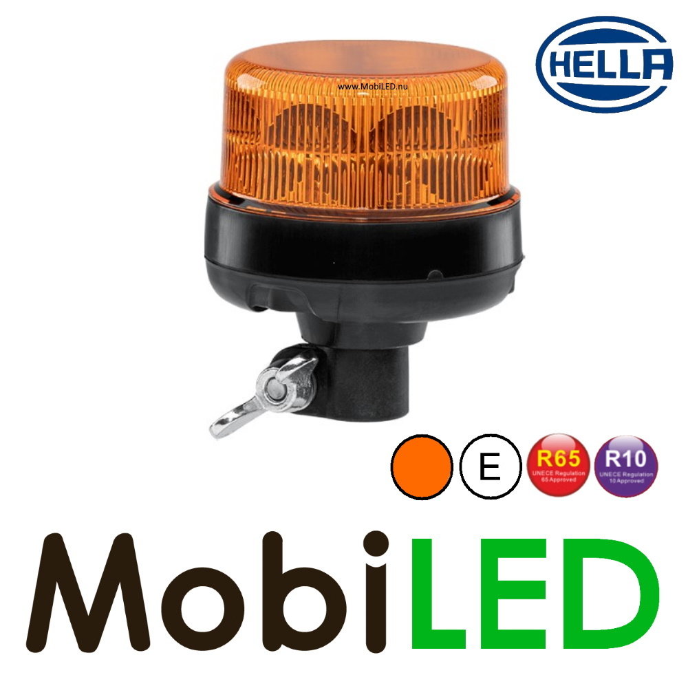 Hella Hella K-LED Nano flitslamp opsteek amber E-keur Hella Hella K-LED Nano flitslamp opsteek amber E-keur