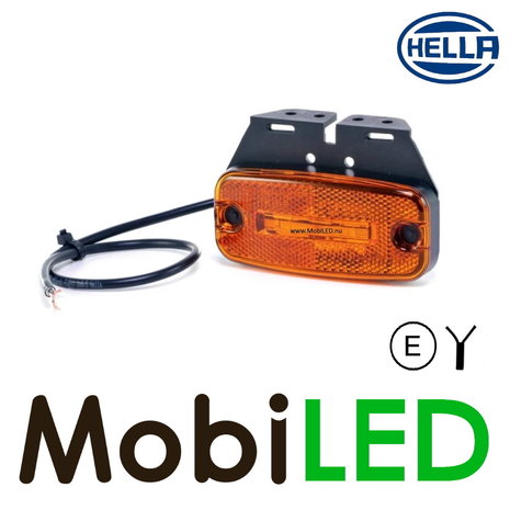 Hella Hella Marquage latéral 1x rayure ambre rectangulaire 24 volts E-marque