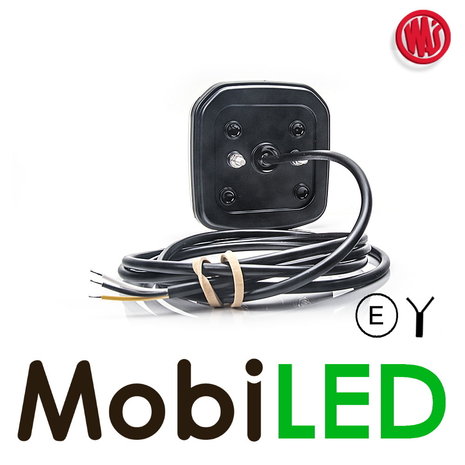 WAS NEON look vierkant achterlicht 3 functies- E-keur - 12/24 volt WAS NEON look vierkant achterlicht 3 functies- E-keur - 12/24 volt