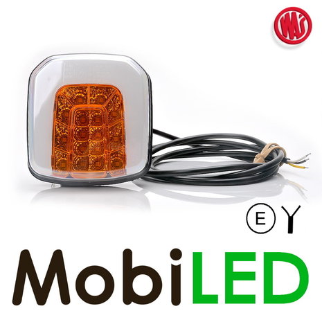 WAS WAS NEON look square front lamp with turn signal E-mark WAS WAS NEON look square front lamp with turn signal E-mark