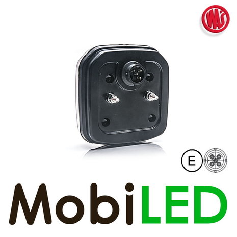 WAS Feu avant carré aspect néon avec clignotant E-marque baïonnette