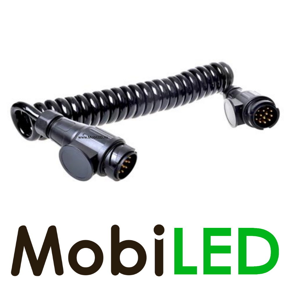 Elektrospiraalkabel 3,5 m 13 polige stekker 8-aderig 12 V