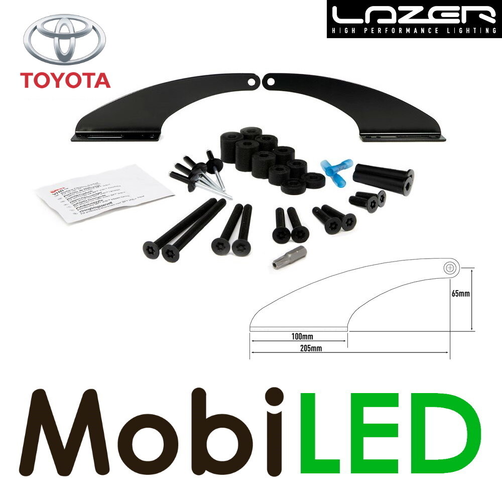 LAZER LED bar roof mounting set Toyota Hilux without roof rails 65mm