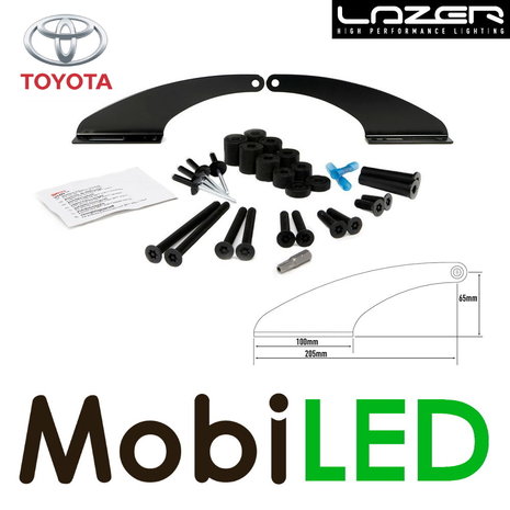 LAZER LED bar roof mounting set Toyota Hilux without roof rails 65mm