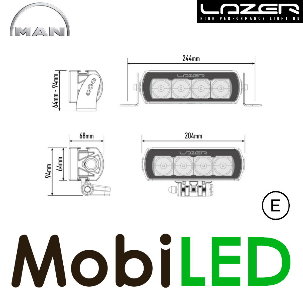 LAZER LAZER Grille kit  met ST4 Evolution Man TGE 2017+