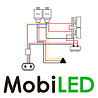 Wire harness 12 V 1 lamp 2 functions Wire harness 12 V 1 lamp 2 functions