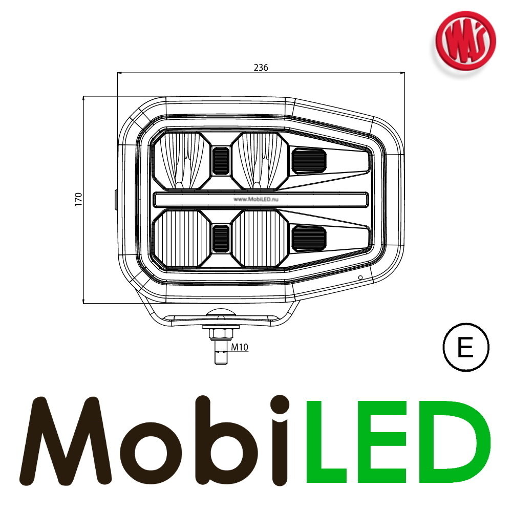 WAS Headlight right 6 functions