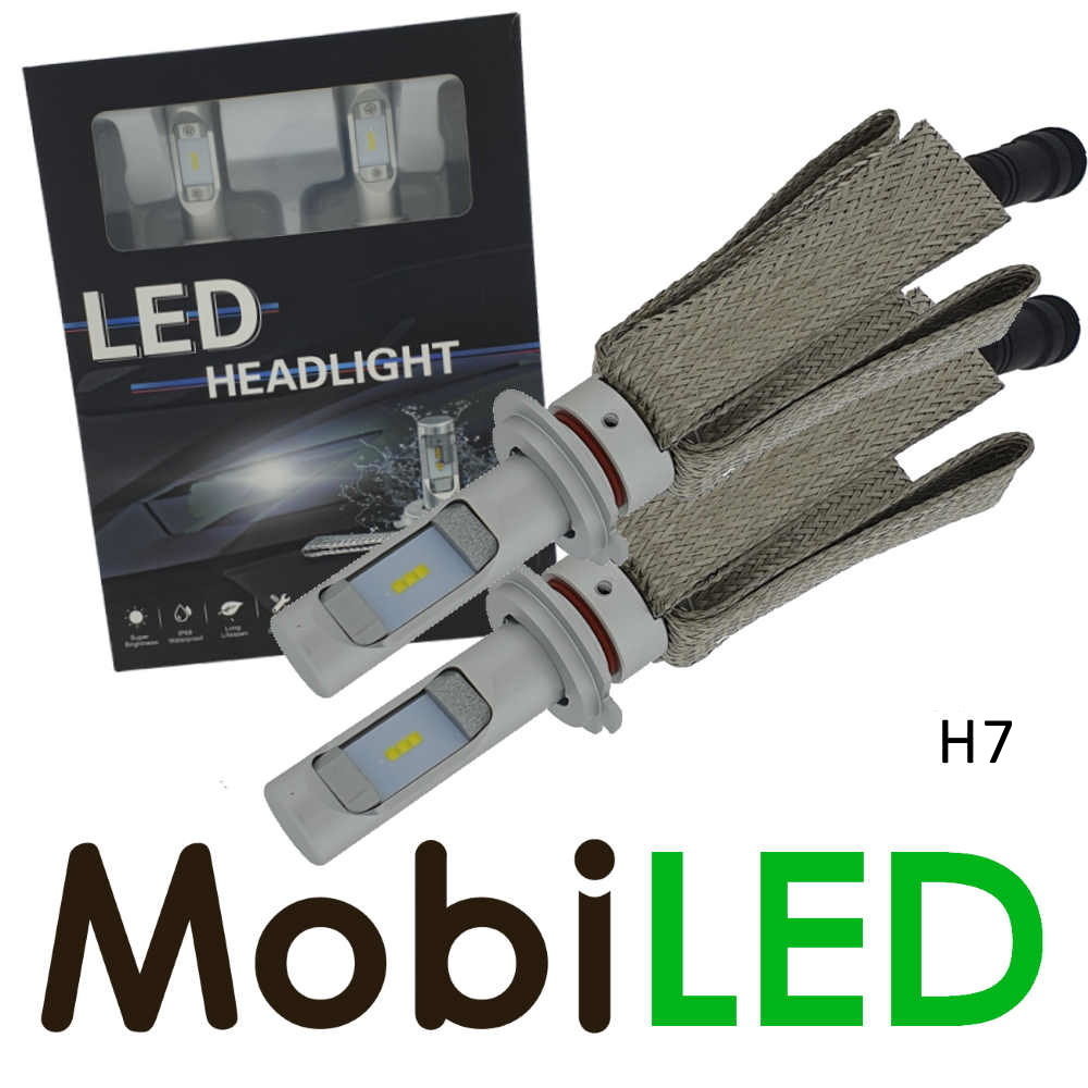 H7 LED headlights set compact fit