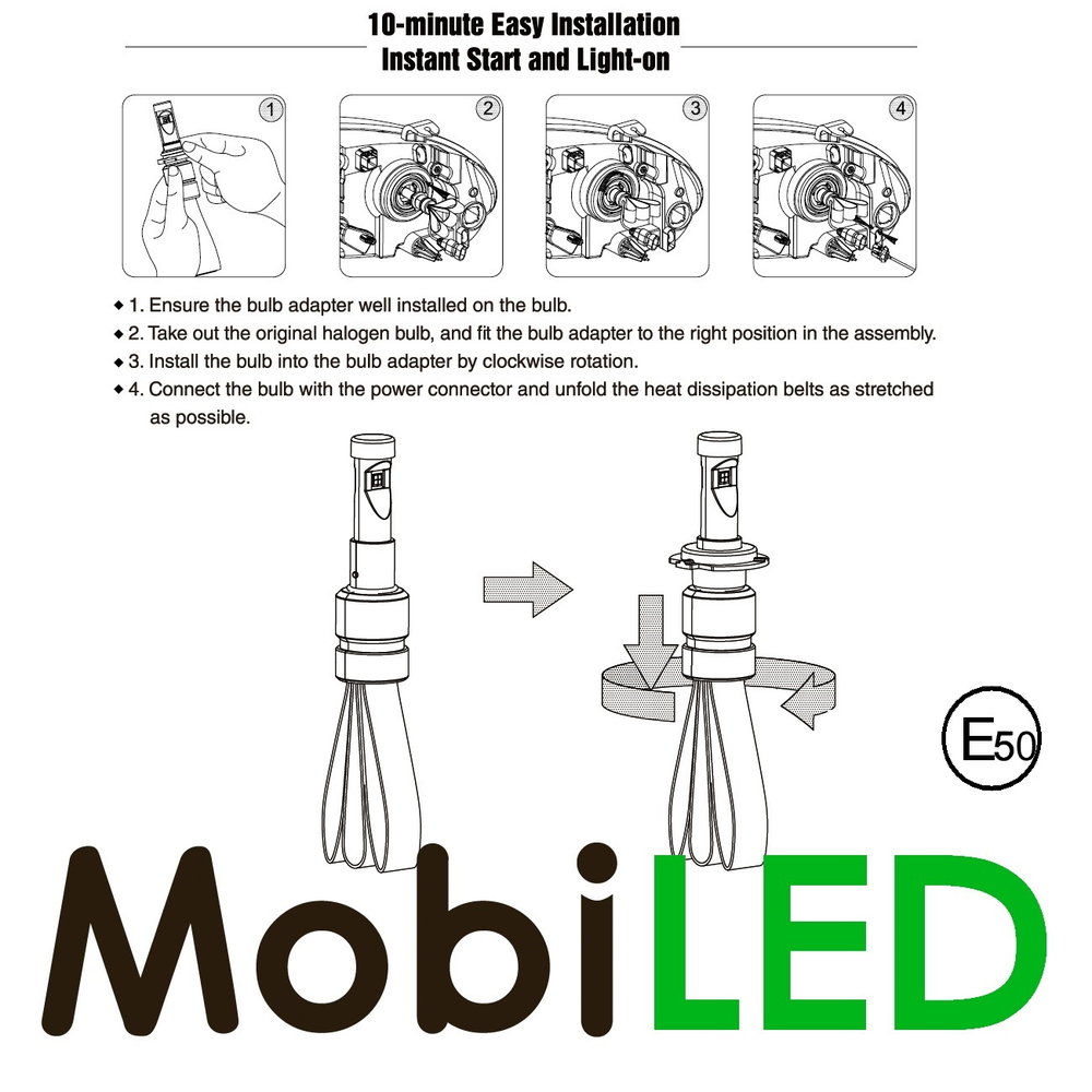 OLEDONE 9006 led koplampen set Oledone