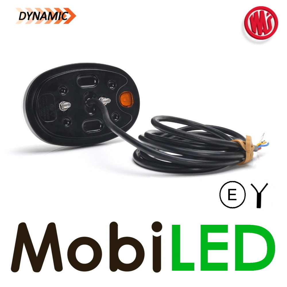WAS Rear lamp oval with dynamic turn signal and brake light E-mark WAS Rear lamp oval with dynamic turn signal and brake light E-mark