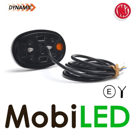 WAS Rear lamp oval with dynamic turn signal and brake light E-mark WAS Rear lamp oval with dynamic turn signal and brake light E-mark