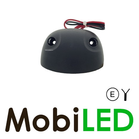 Kentekenverlichting zwart E-keur R4